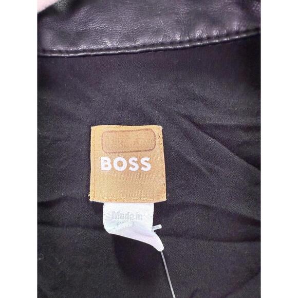 BOSS Black Daledy Leather Dress Size 12 with Marks on Leather - Picture 6 of 9